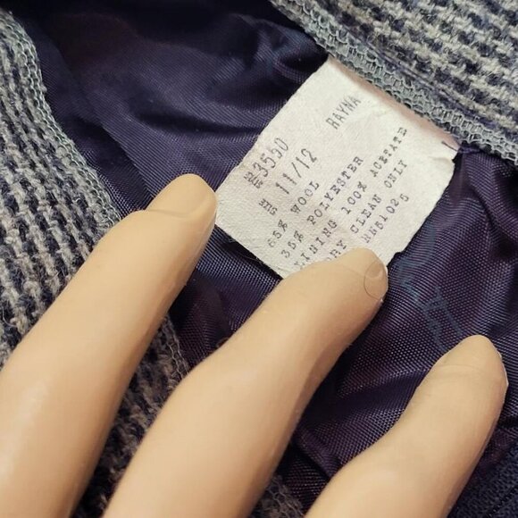 Vintage, Woman's Gray, Lined Shirt, Size 11/12, Not Worn - Picture 3 of 5